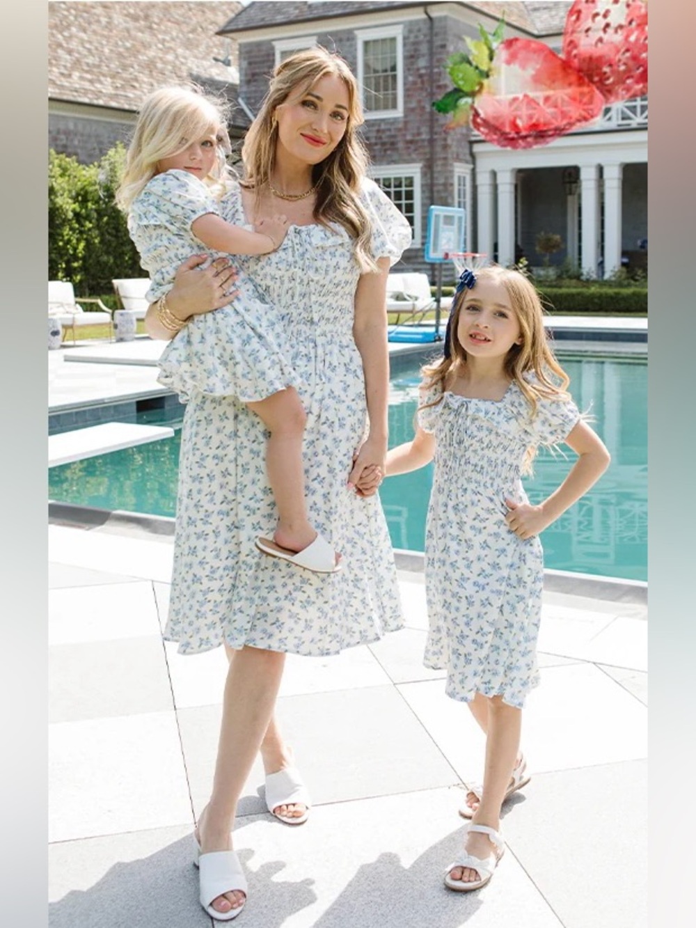 Ivy City Co Blue Floral Rae Mini Dress